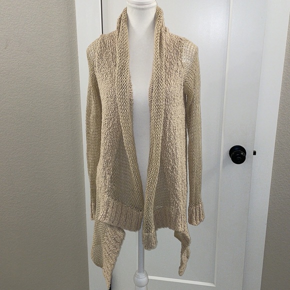 Michael Michael Kors Linen/Cotton Cream Cardigan